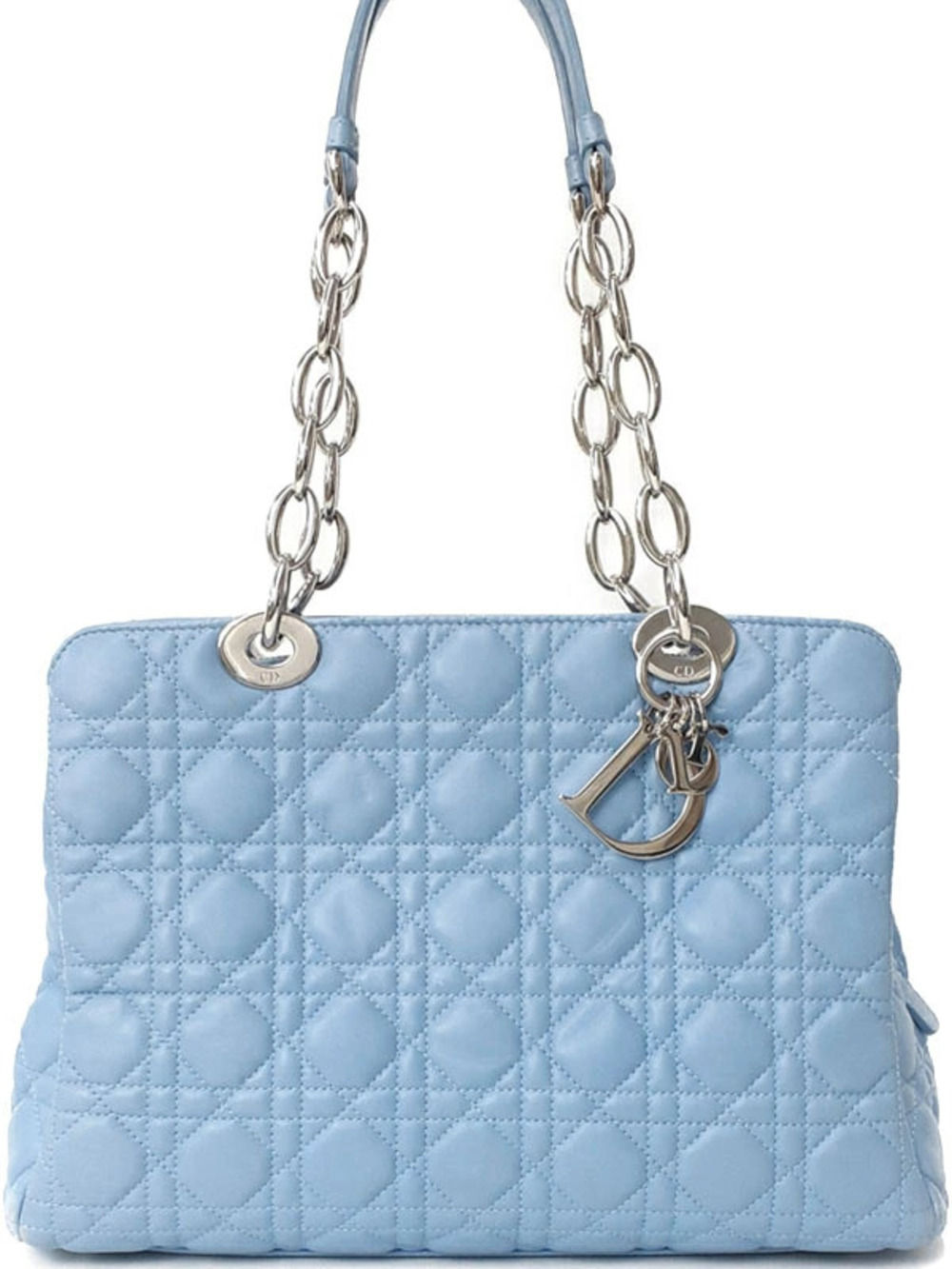 Christian Dior Cannage Quilted Chain Tote Bag